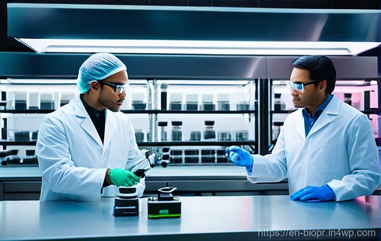 바이오프린팅을 활용한 신약 개발 전략 - **Prompt:** A state-of-the-art bioprinting laboratory. In the foreground, a sleek, automated bioprin...